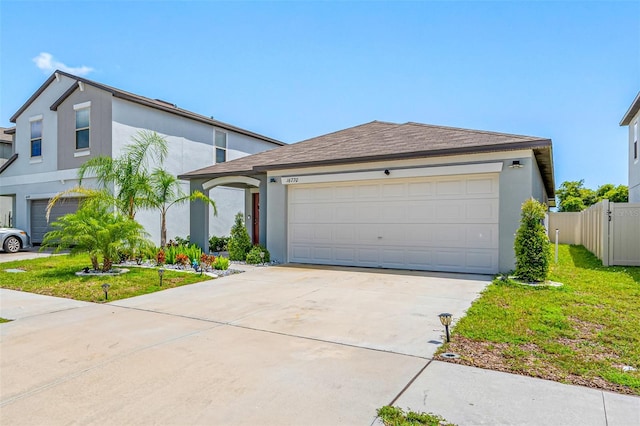 view of front of property with a front yard