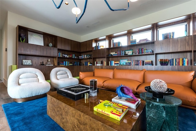 living room featuring hardwood / wood-style floors