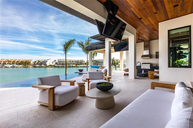 view of patio / terrace with an outdoor hangout area