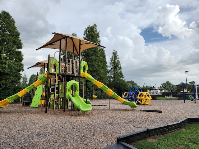 view of jungle gym