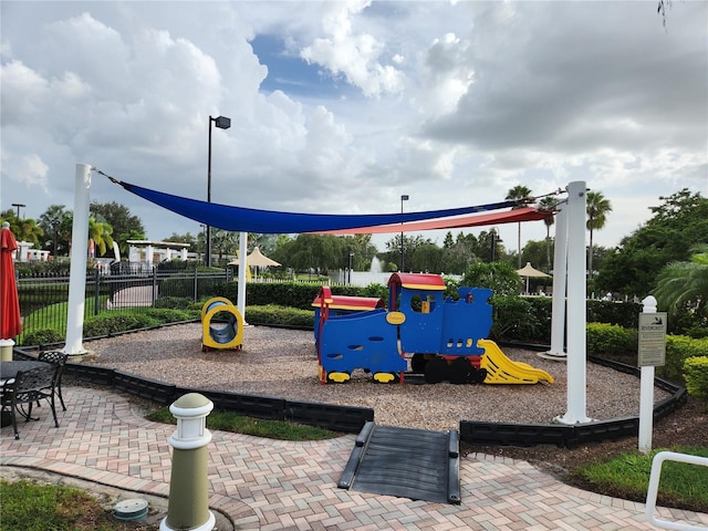 view of jungle gym