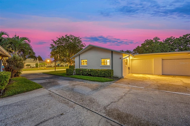 view of front of home featuring a garage