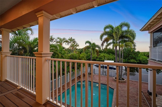 825 Islebay Dr, Apollo Beach, FL 33572 - view of balcony at dusk