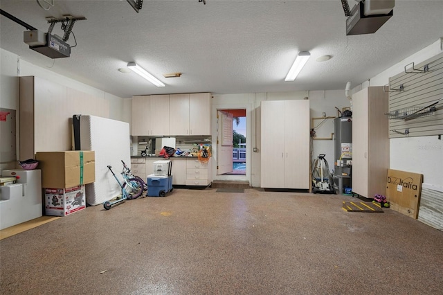 825 Islebay Dr, Apollo Beach, FL 33572 - garage with water heater and a garage door opener