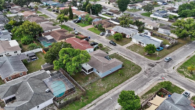 drone / aerial view with a residential view