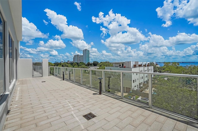 view of patio / terrace with a balcony