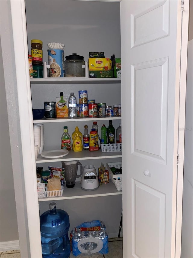 view of pantry