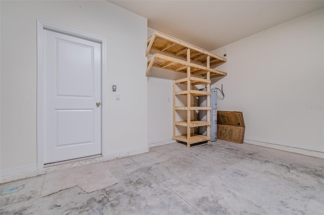 interior space with water heater