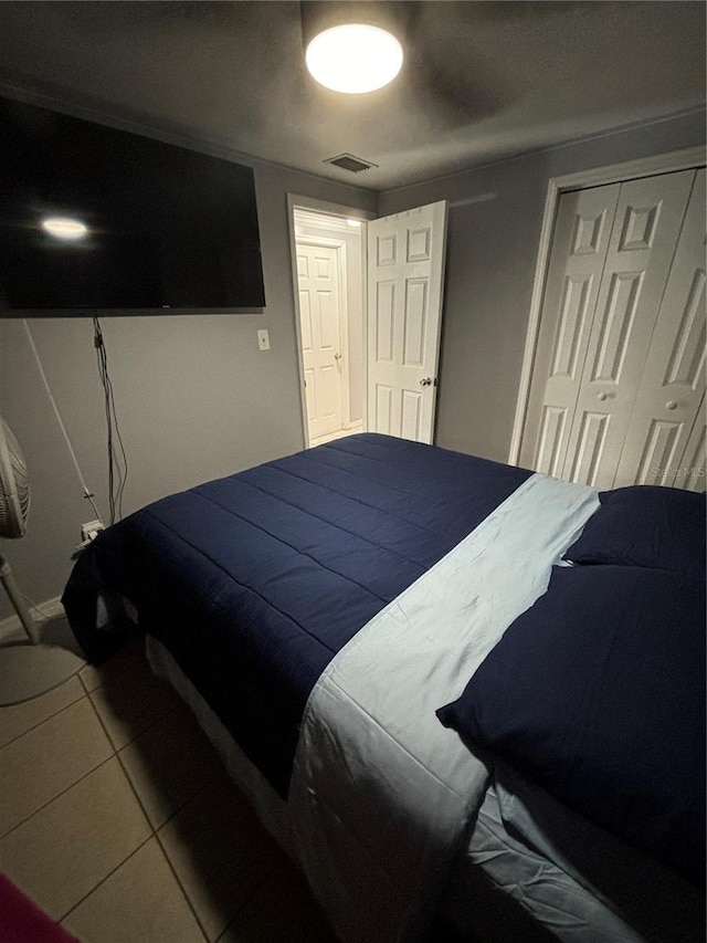 view of tiled bedroom