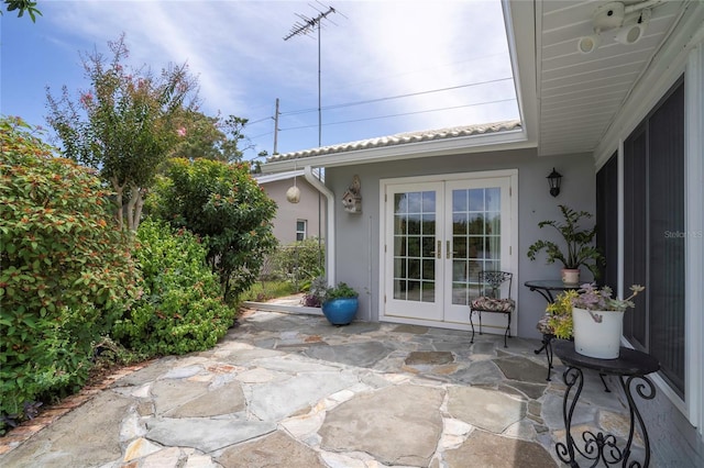 view of patio with french doors