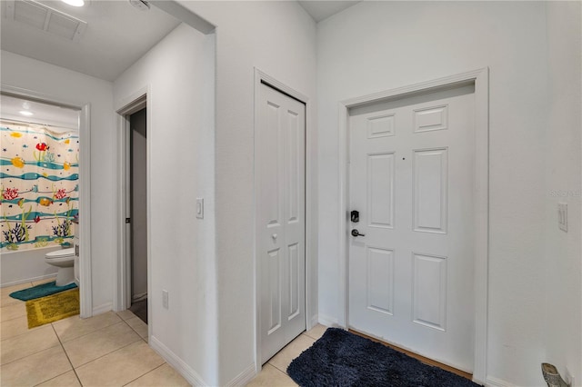 view of tiled foyer