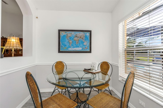 view of dining area