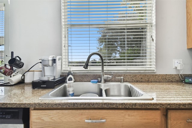 kitchen featuring black dishwasher, a healthy amount of sunlight, and sink