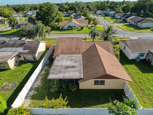 aerial view with a residential view