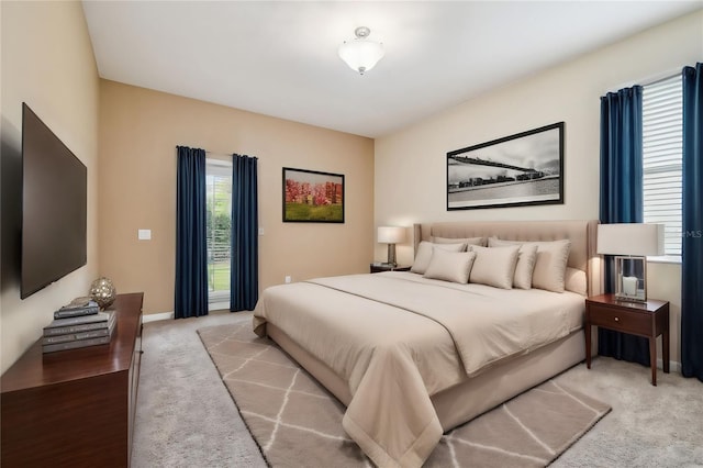 view of carpeted bedroom