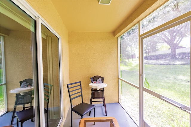 sunroom featuring plenty of natural light