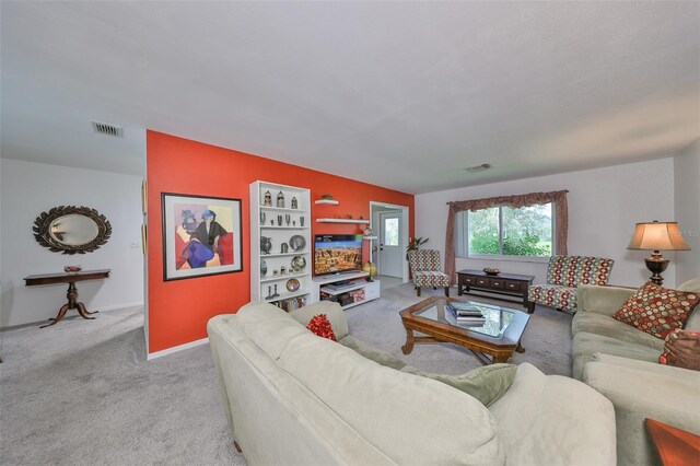 view of carpeted living room