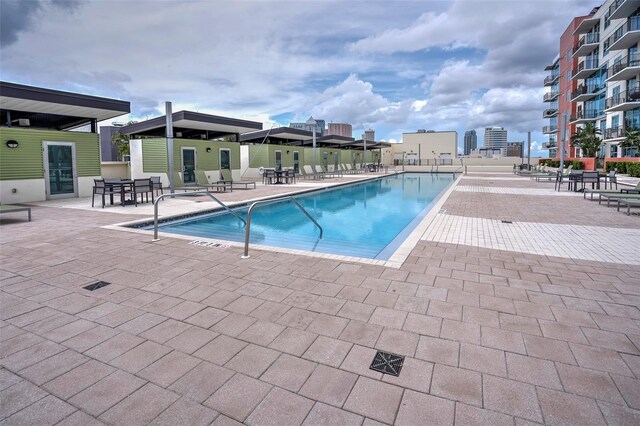 view of pool with a patio