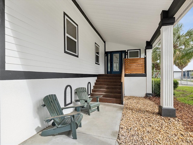 view of patio / terrace with a porch