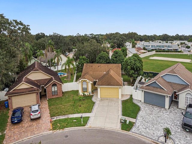 bird's eye view featuring a residential view