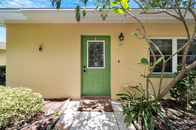 view of doorway to property