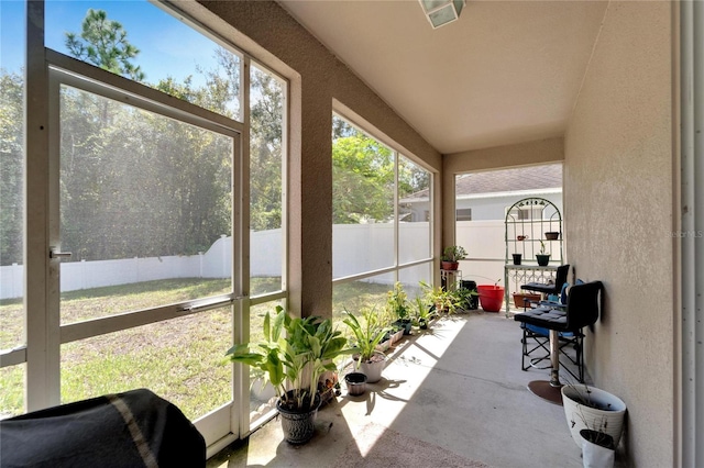 sunroom featuring plenty of natural light