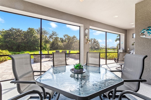 view of sunroom