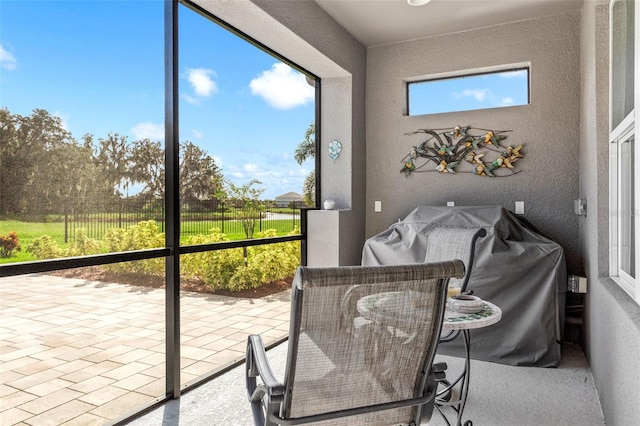 view of sunroom