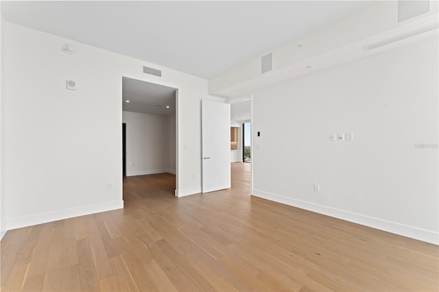 empty room featuring light hardwood / wood-style flooring