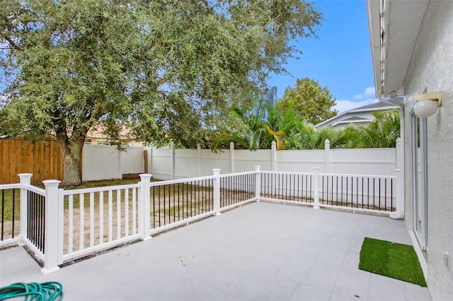 view of patio / terrace featuring a fenced backyard