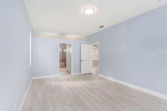 unfurnished bedroom featuring light hardwood / wood-style flooring