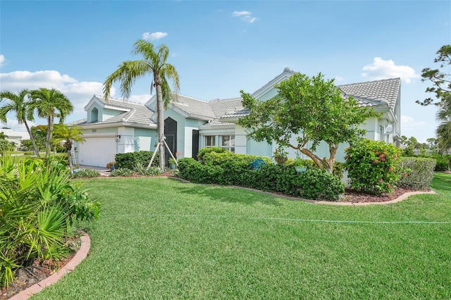 view of front of house with a front yard