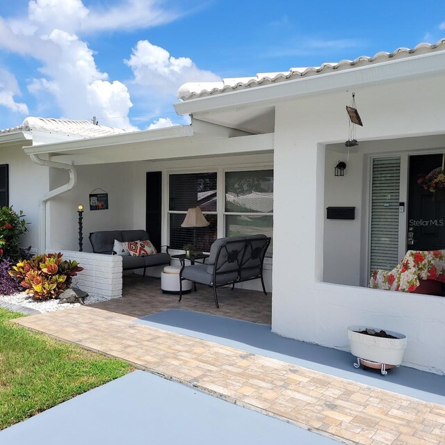 view of patio / terrace with an outdoor hangout area