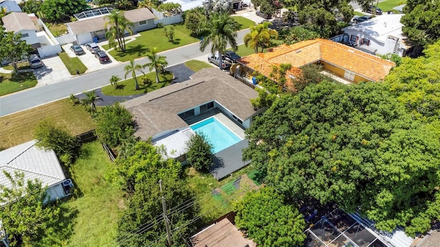 drone / aerial view with a residential view