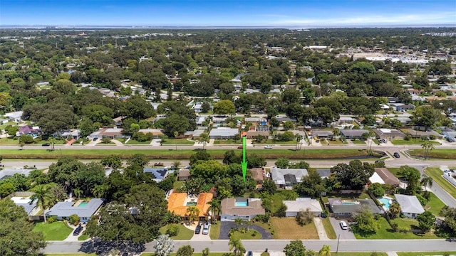 bird's eye view with a residential view