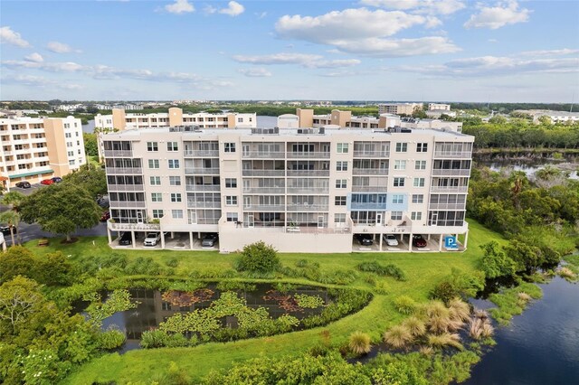 view of property with a water view