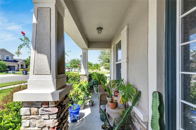 exterior space featuring a porch