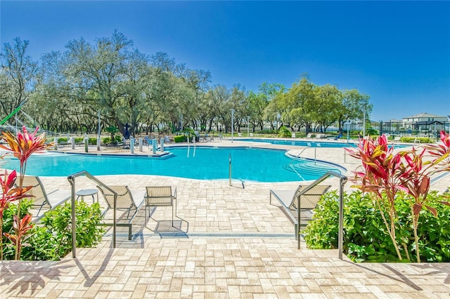 view of pool with a patio area