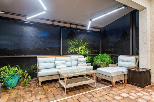 view of patio featuring outdoor lounge area