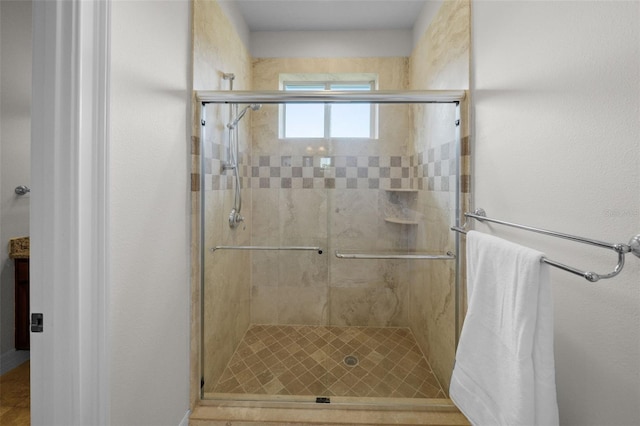 bathroom with an enclosed shower