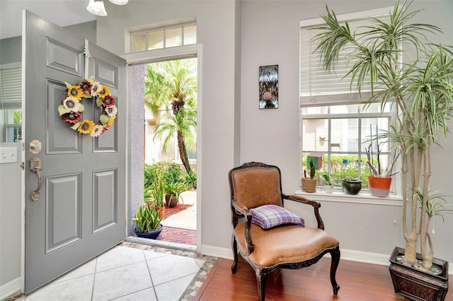 entryway featuring light wood-type flooring