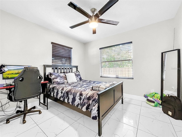 bedroom with ceiling fan