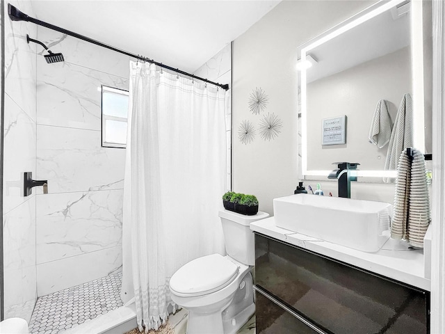 4477 67th St N, Saint Petersburg, FL 33709 - bathroom with a shower stall, toilet, and vanity