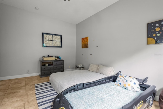 view of tiled bedroom