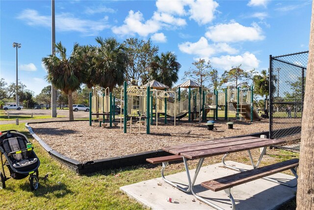 view of jungle gym