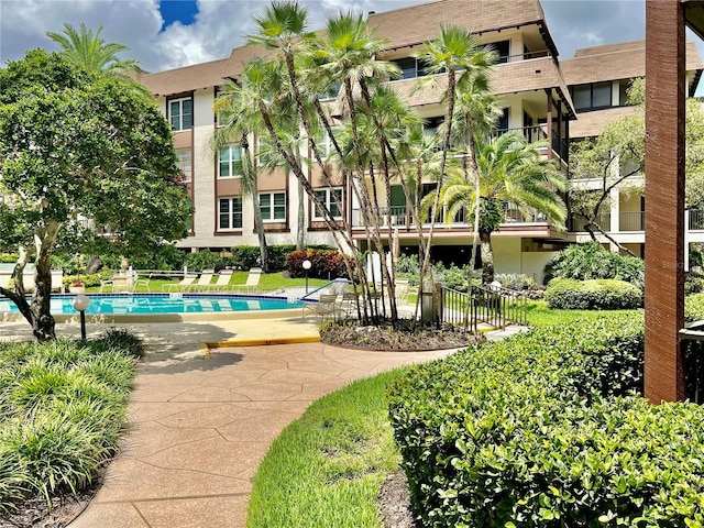 view of pool featuring a patio area