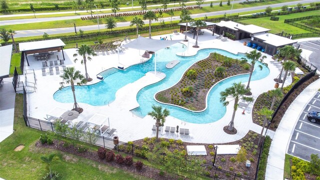 view of pool with a patio