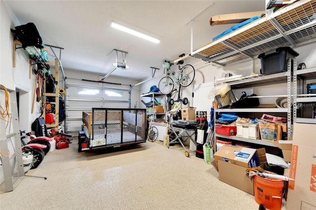 garage featuring a garage door opener