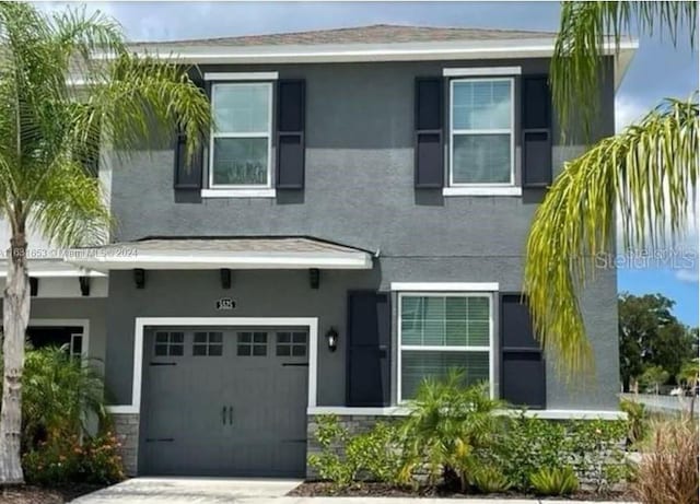 view of front of home featuring a garage