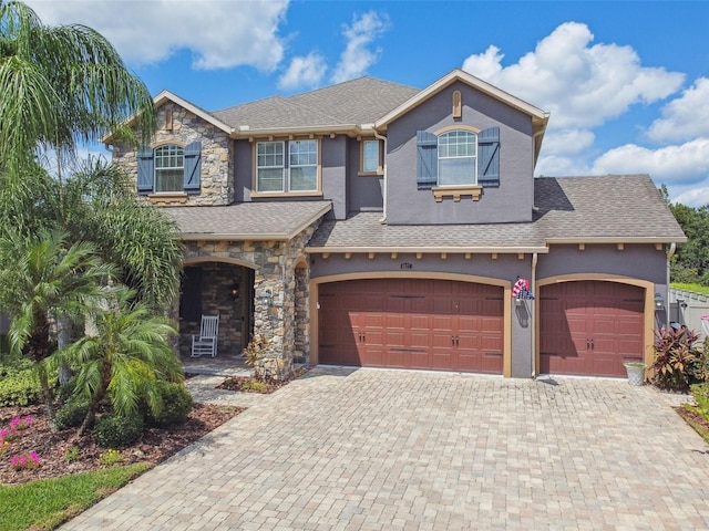 view of front of house featuring a garage